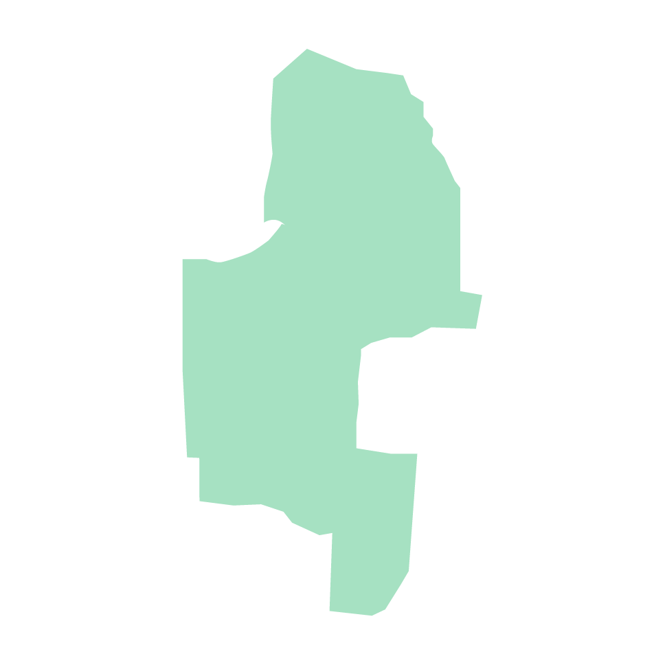 Green silhouette map of Manitoba province Canada on white background